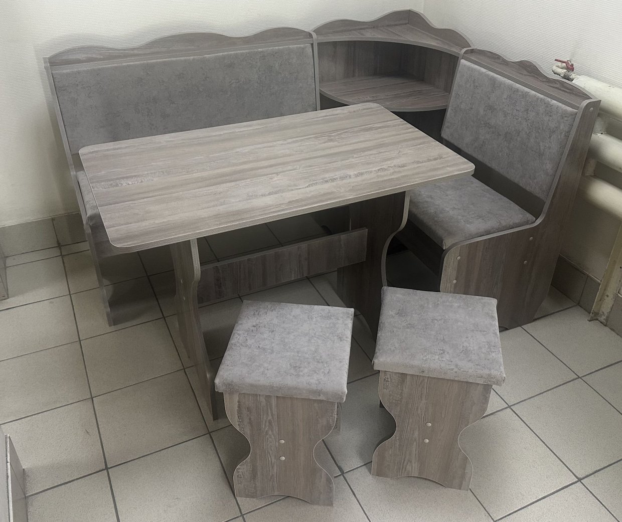 Кухонный уголок Миссия с полкой, ткань(локи) в Удачном - mebel154.com