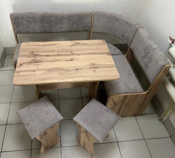Кухонный уголок Миссия V велюр (дуб вотан) в Удачном - mebel154.com