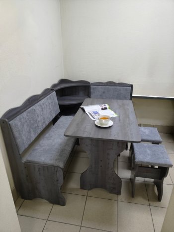Кухонный уголок Миссия с полкой ткань в Удачном - mebel154.com