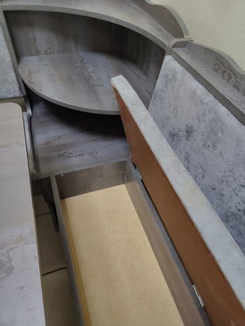 Кухонный уголок Миссия с полкой ткань в Удачном - mebel154.com
