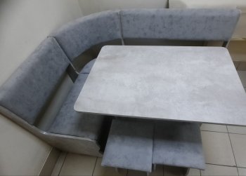 Кухонный уголок Миссия V велюр (цемент) в Удачном - mebel154.com