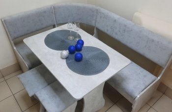 Кухонный уголок Миссия V велюр (цемент) в Удачном - mebel154.com