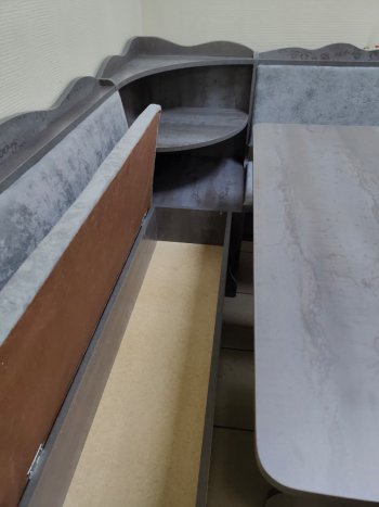 Кухонный уголок Миссия с полкой ткань в Удачном - mebel154.com