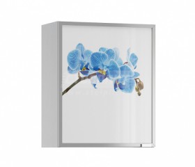 Анна АП-60 Полка с витриной Орхидея синяя в Удачном - mebel154.com