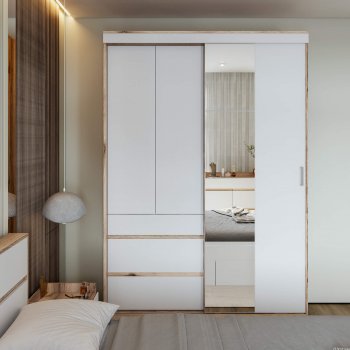 Шкаф-купе Брауни 1.5м в Удачном - mebel154.com