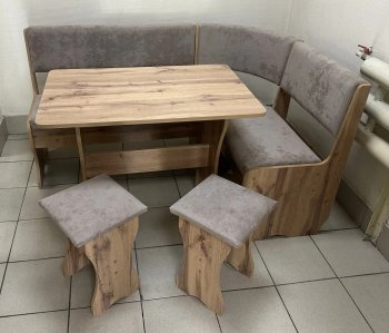 Кухонный уголок Миссия V велюр (дуб вотан) в Удачном - mebel154.com
