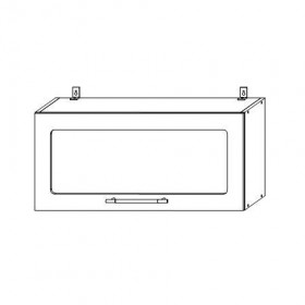 Гарда ВПГС 800 шкаф верхний горизонтальный со стеклом в Удачном - mebel154.com