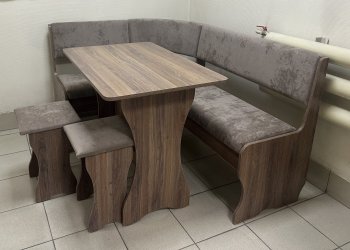 Кухонный уголок Миссия  V велюр(коричневый) в Удачном - mebel154.com