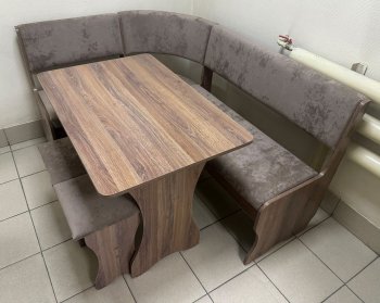 Кухонный уголок Миссия  V велюр(коричневый) в Удачном - mebel154.com