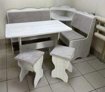 Кухонный уголок Миссия с полкой ткань в Удачном - mebel154.com