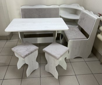 Кухонный уголок Миссия с полкой ткань в Удачном - mebel154.com