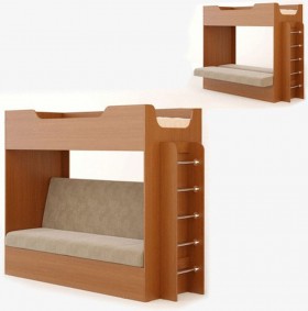 Кровать двухъярусная с диваном в Удачном - mebel154.com