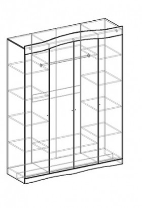 Шарлота шкаф 4-х створчатый в Удачном - mebel154.com