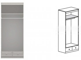 Шкаф 2-х дверный Амалия СБ-990 в Удачном - mebel154.com