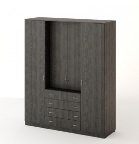 Шкаф распашной 4-х створчатый с 2 ящиками в Удачном - mebel154.com